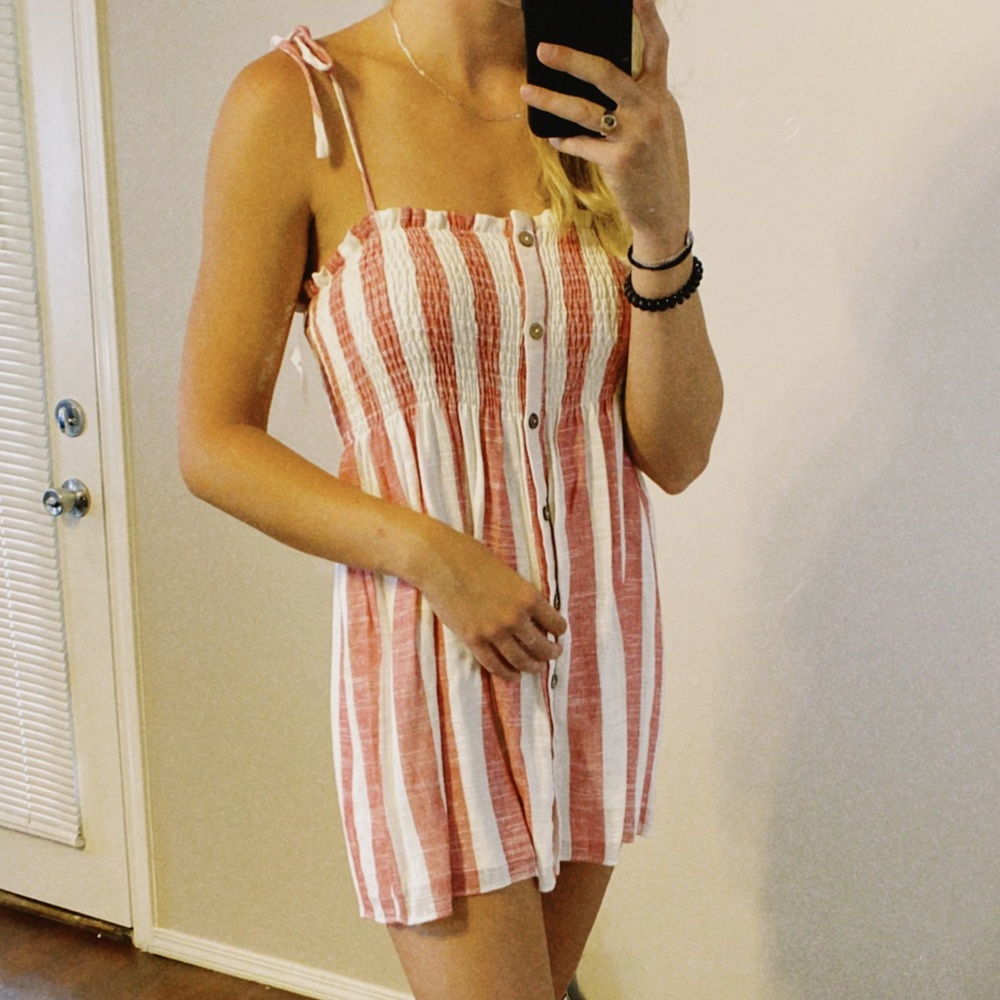 Red & White Stripe Dress